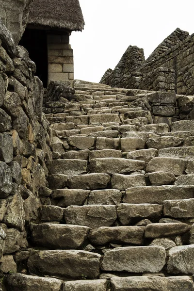 Stenen trappen en muren Machu Picchu Peru Zuid-Amerika — Stockfoto