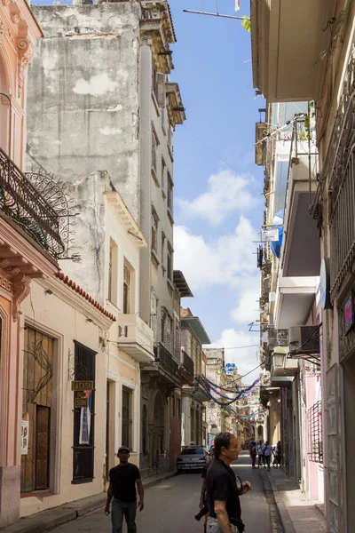 Гавана Куба Лютого 2018 Стара Гавана Міський Пейзаж Місцевих Людей — стокове фото