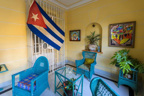 Havana Cuba Fevereiro 2018 Interior Estilo Colonial Havana — Fotografia de Stock