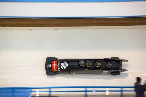 Calgary Canada Dic 2014 Fibt Copa Del Mundo Bobsleigh Esqueleto —  Fotos de Stock