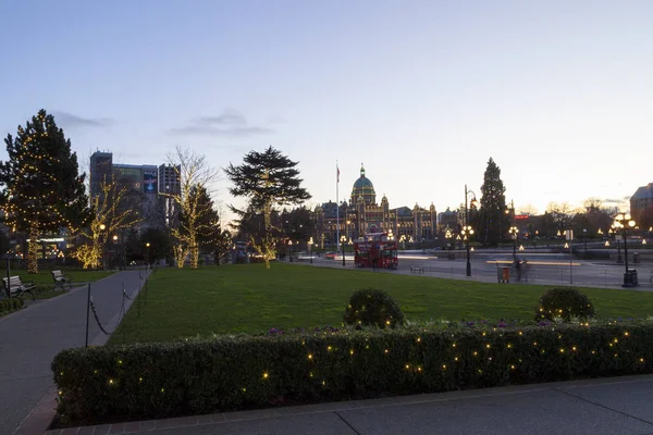 Victoria Canada Diciembre 2017 Ciudad Decorada Para Navidad — Foto de Stock