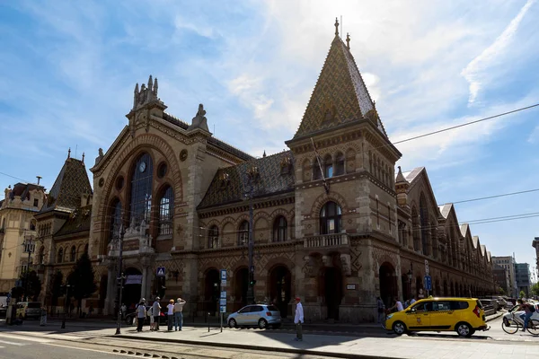 Budapest Ungary Mai 2018 Menschen Shoppen Der Großen Markthalle Große — Stockfoto