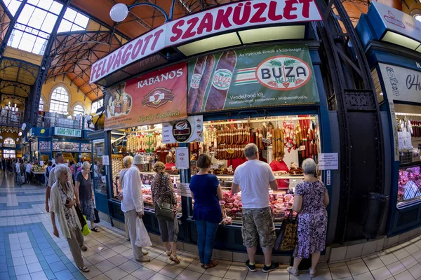 Budapest Hungría Mayo 2018 Compras Gran Mercado Great Market Hall — Foto de Stock