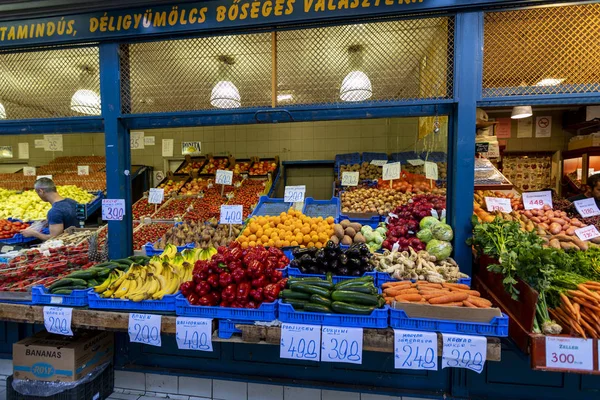 Budapeste Hungria Maio 2018 Great Market Hall Maior Mercado Interno — Fotografia de Stock