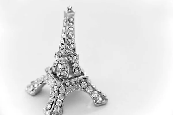 Eiffelova Věž Lesklé Suvenýr Samostatný — Stock fotografie