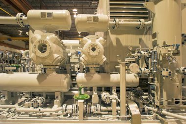 Calgary-Haziran 10: doğal gaz kompresör petrol Calgary Show'da - nerede tüm önde gelen teknoloji üstünde göstermek için Uluslararası Sergi üstünde Haziran 10, 2007 Calgary, Canada