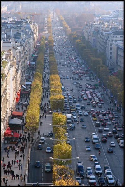 Paris France Dec 2005 Panoramic View Paris Arc Triomphe — ストック写真