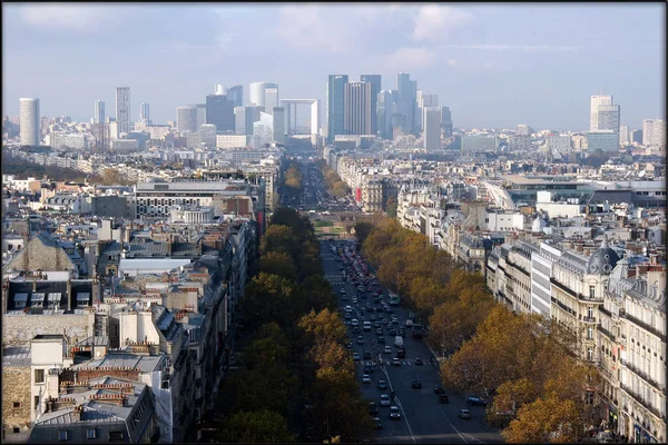 Paris Fransa Aralık 2005 Arc Triomphe Den Paris Panoramik Manzarası — Stok fotoğraf