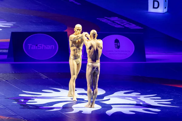 Budapeste Hungria Outubro 2018 Cerimônia Abertura Campeonato Mundial Wrestling Onde — Fotografia de Stock