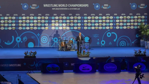 Budapest Hungría Oct 2018 Ceremonia Apertura Del Campeonato Mundial Lucha — Foto de Stock