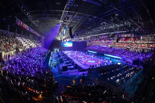 Budapeste Hungria Outubro 2018 Cerimônia Abertura Campeonato Mundial Wrestling Onde — Fotografia de Stock