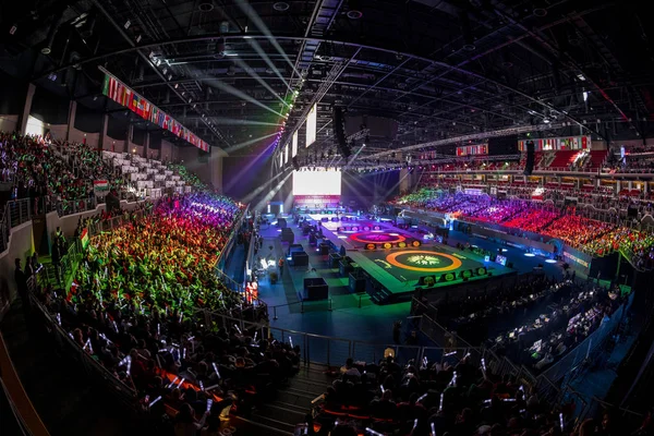 Budapeste Hungria Outubro 2018 Cerimônia Abertura Campeonato Mundial Wrestling Onde — Fotografia de Stock