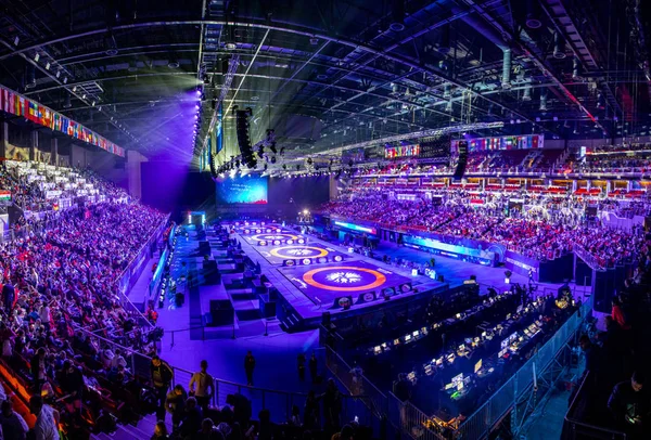 Budapest Hungary Okt 2018 Die Eröffnungszeremonie Der Ringer Weltmeisterschaft Sich — Stockfoto