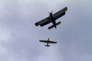 Budaors Macaristan 2 Eylül 2018: Antonov -2 uçak bu uçak yaklaşık 65 yaşında.