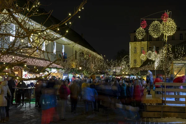 Budapest Hongrie Déc 2018 Foire Noël Sur Place Szentlelek Obuda — Photo