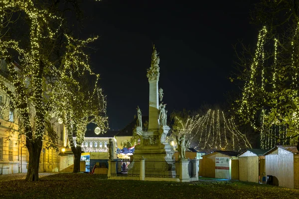 Feira Natal Praça Szentlelek Obuda Budapeste — Fotografia de Stock