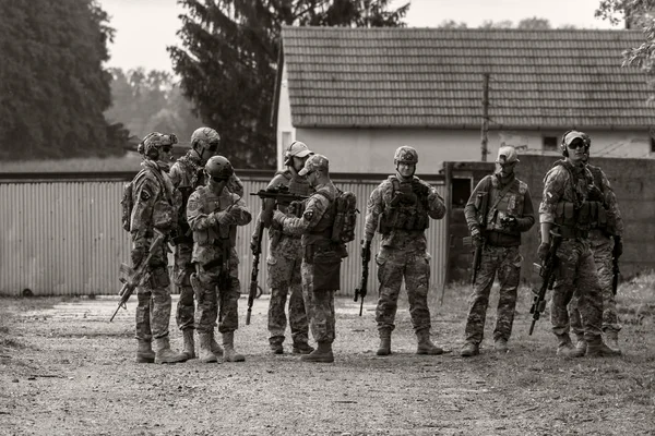 Nagyatad Maďarsko Září 2018 Maďarské Zvláštní Vojenské Jednotky Během Městské — Stock fotografie