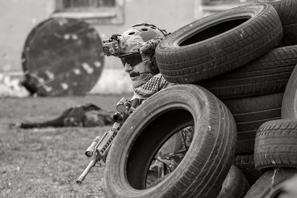 Nagyatad Hungary September 2018 Ungarske Militære Specialenheder Bykrigsførelse Dette Var - Stock-foto