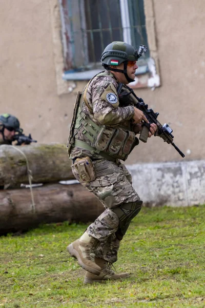 Nagyatad Hungría Sept 2018 Unidades Militares Especiales Húngaras Durante Ejercicio — Foto de Stock