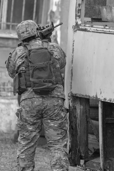 Nagyatad Hungria Setembro 2018 Unidades Militares Especiais Húngaras Durante Exercício — Fotografia de Stock