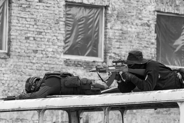 Nagyatad Hungary Sept 2018 Hungarian Special Military Units Urban Warfare — Stock Photo, Image