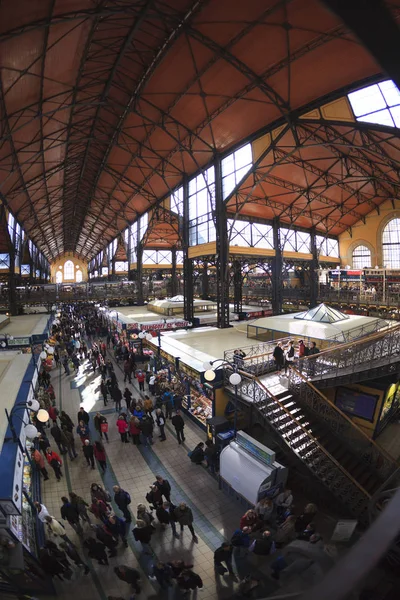 Budapest Hungría Junio 2018 Gente Compras Gran Mercado Great Market —  Fotos de Stock