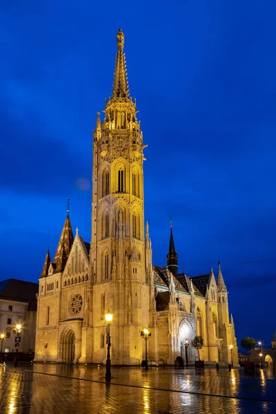 Nyrenoverade Mathias Church Budapest Stor Attraktion För Turister Över Hela — Stockfoto