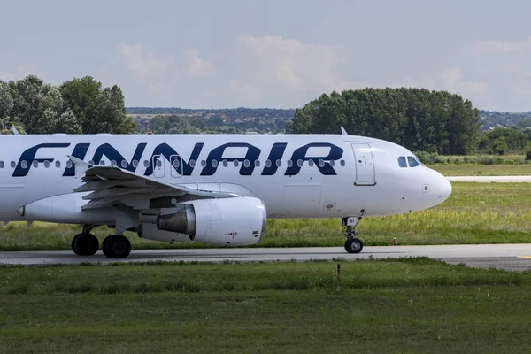 Budapest Ungern Aug 2019 Finnair Airbus 320 Ain Taxar För — Stockfoto