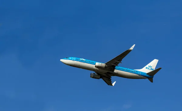 Aeropuerto Internacional Budapest Hungría Ago 2019 Klm Airline Boeing Acaba — Foto de Stock