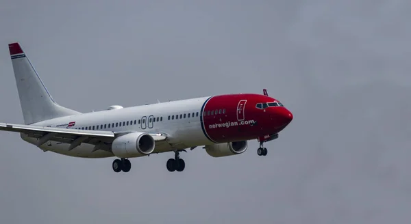 Budapest Ungern Aug 2019 Norska Flygbolaget Boeing 737 Fhh Bara — Stockfoto