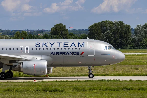 Budapest Hungary International Airport Aug 2019 Air France Skyteam Airline — Stockfoto
