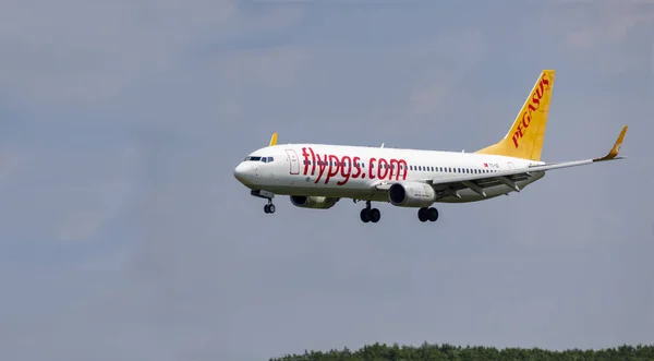Budapest Hungría Jul 2019 Pegasus Airline Boeing 737 Acaba Aterrizar — Foto de Stock