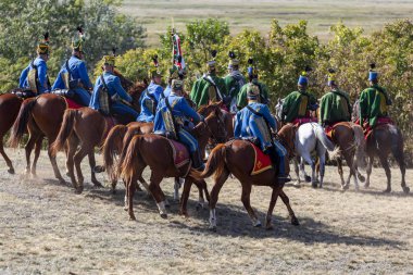 Pkozd Macaristan 29 Eylül 2019: Macaristan 'da 1848 tarihli Bağımsızlık Savaşı' nda savaşan tanımlanamayan yeniden canlandırmacılar. O savaş kazanıldı. Ama özgürlük kısa ömürlüydü.. 