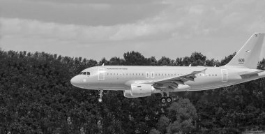 Budapeşte Macaristan 14 Temmuz 2019: Macaristan Hava Kuvvetleri Havaalanı 319 Hunaf 605 Budapeşte Uluslararası Havaalanı.