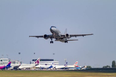 Budapeşte Macaristan 14 Temmuz 2019: Macaristan Hava Kuvvetleri Havaalanı 319 Hunaf 605 Budapeşte Uluslararası Havaalanı.