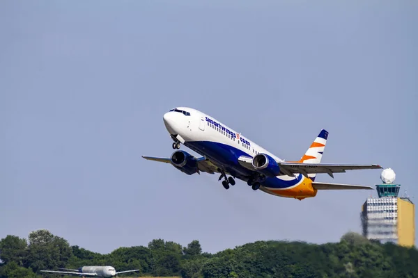 Budapest Hungría Julio 2019 Smartwing Airline Boeing 737 Tvx Acaba — Foto de Stock