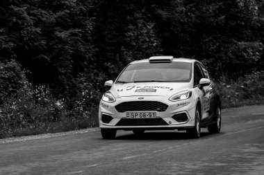 Macaristan Matra Dağları 19 Temmuz 2020: Macaristan Ralli araba şampiyonası sıcağı.