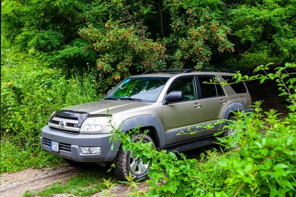 Венгрия Горный Хребет Бакони Июля 2020 Года Внедорожник Toyota 4Runner — стоковое фото