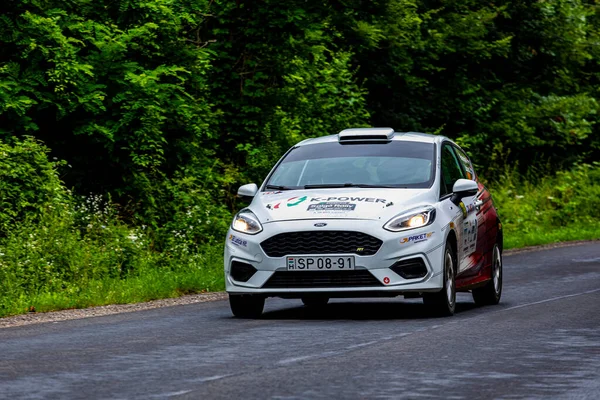 Macaristan Matra Dağları 19 Temmuz 2020: Macaristan Ralli araba şampiyonası sıcağı.