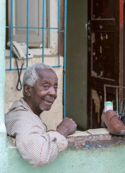 Havana Cuba Feb 2018 Unidentified People Town Neighborhood Old Havana — Stock Photo, Image