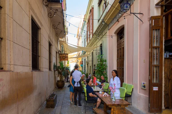 Habana Cuba Febrero 2018 Personas Identificadas Town Ese Barrio Habana —  Fotos de Stock