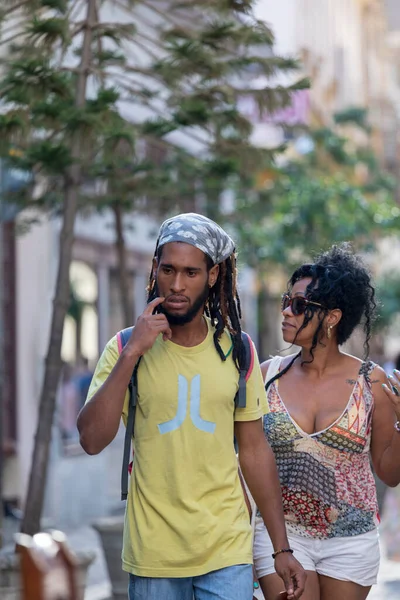 Havana Cuba Feb 2018 Unidentified People Town Neighborhood Old Havana — Stock Photo, Image