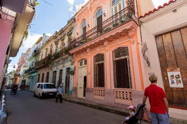 Havana Küba Şubat 2019 Eski Havana Şehri Yerel Halkla Günlük — Stok fotoğraf