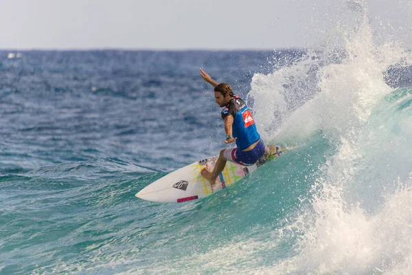 Snapper Rocks Gold Coast Australia Feb 2018 Unidentified Surfer Races — Stock Photo, Image