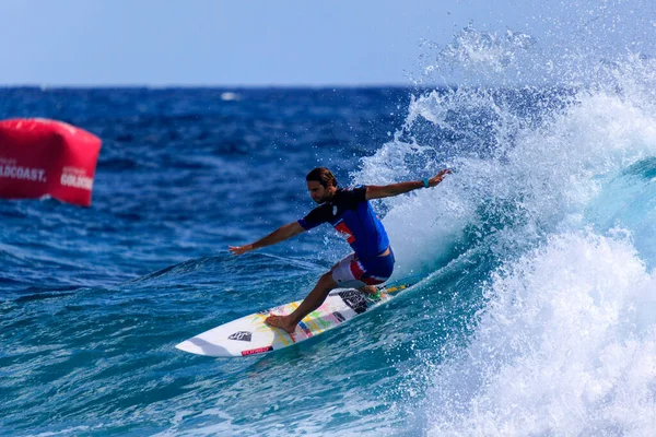 Snapper Rocks Gold Coast Australia Febrero 2018 Surfer Identificado Compite — Foto de Stock