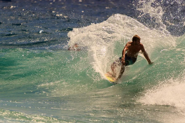 Snapper Rocks Gold Coast Australia Febrero 2018 Surfer Identificado Corre —  Fotos de Stock