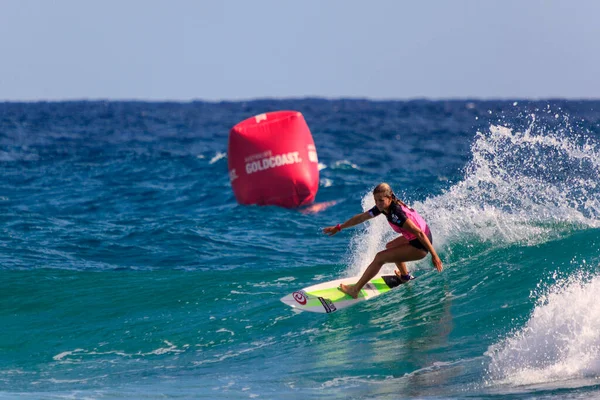 Snapper Rocks Gold Coast Australia Feb 2019 Unidentified Surfer Perfect — Stock Photo, Image