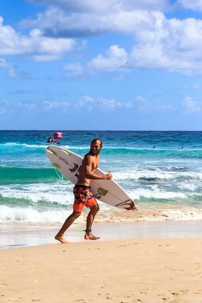 Snapper Rocks Gold Coast Australia Feb 2018 Unidentified Surfer Races — Stock Photo, Image