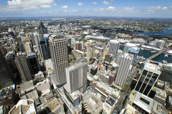 Luchtfoto Vanuit Sydney Tower Kijkend Naar Westelijke Buitenwijken Van Sydney — Stockfoto