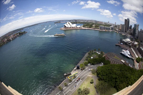 Sydney Aralik Iconic Sydney Opera Binası Bar Açık Hava Restoranlarının — Stok fotoğraf